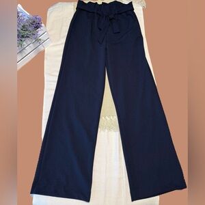 Boom Boom Jeans Tatiana Belted Crepe Wide Lag Pant